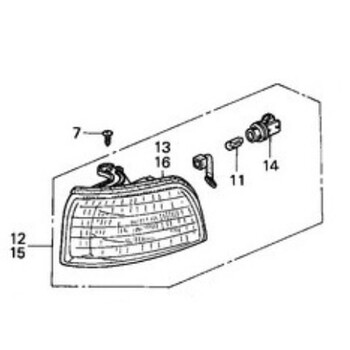 Honda Genuine Corner Lamp Assembly RH 34301-SM4-G03